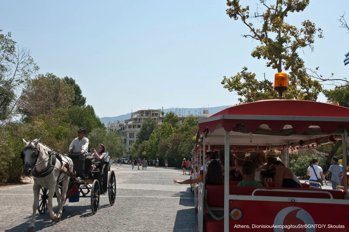 A quiet Athenian street near the hotel